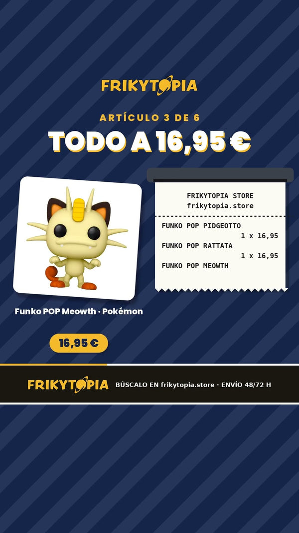 TUDO a 16,95 € ⚡ 6 Funko Pop Pokémon: Pidgeotto, Rattata, Meowth…