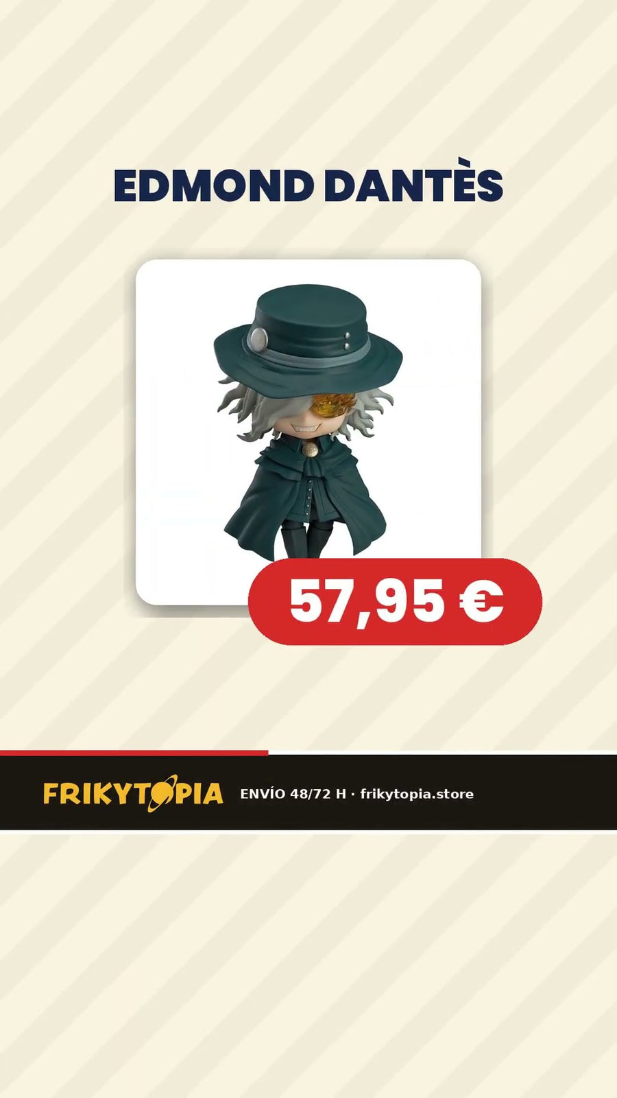 Figuras anime premium: Figma Saber of Red, Nendoroid Edmond Dantès, Rya e Kaworu