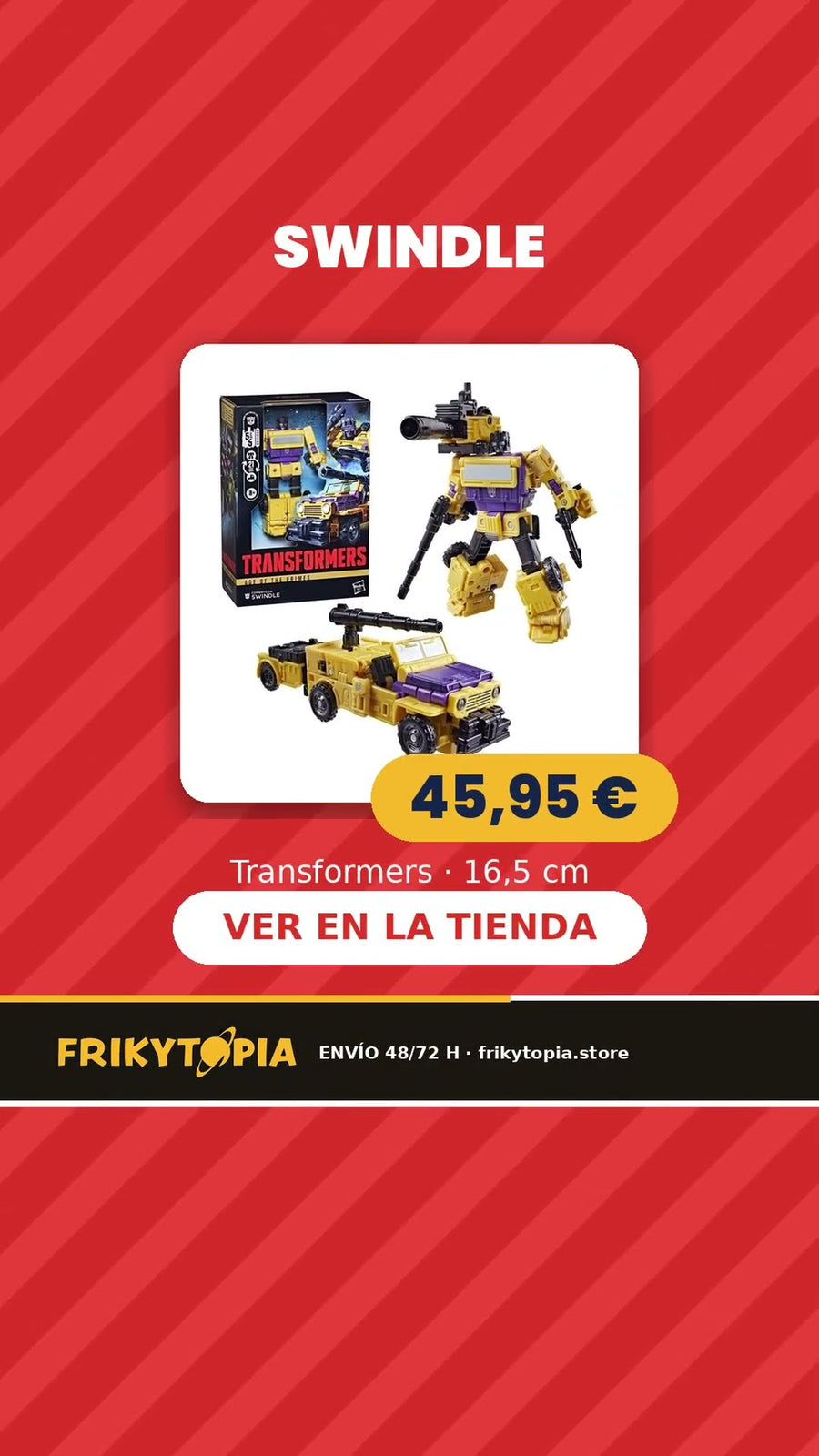 Figuras de ação: Goku, Optimus Prime, Swindle e Captain Cyrus