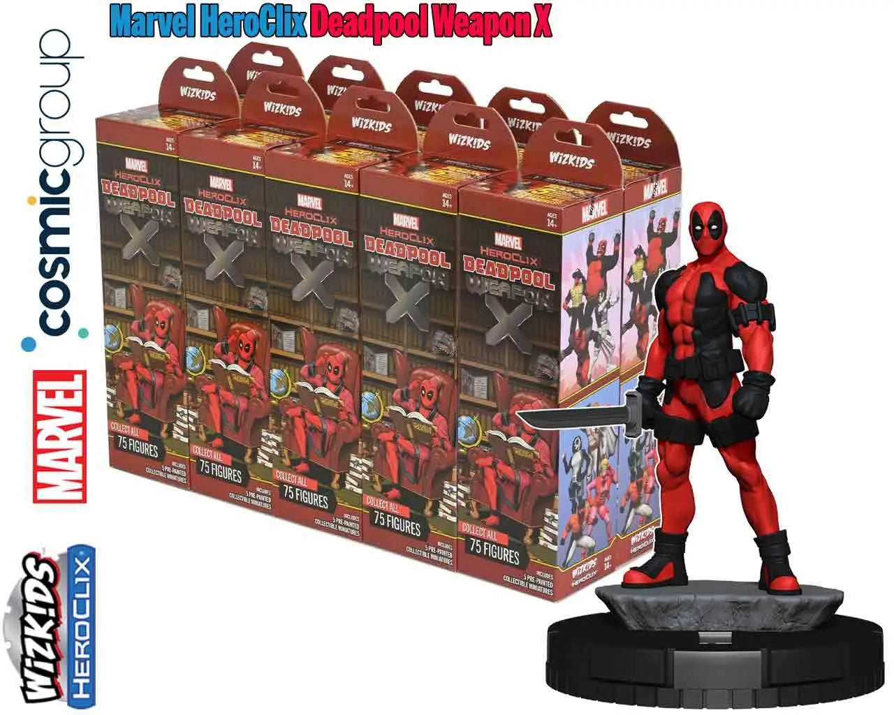 MARVEL HEROCLIX - DEADPOOL WEAPON X - BOOSTER BRICK Frikytopia