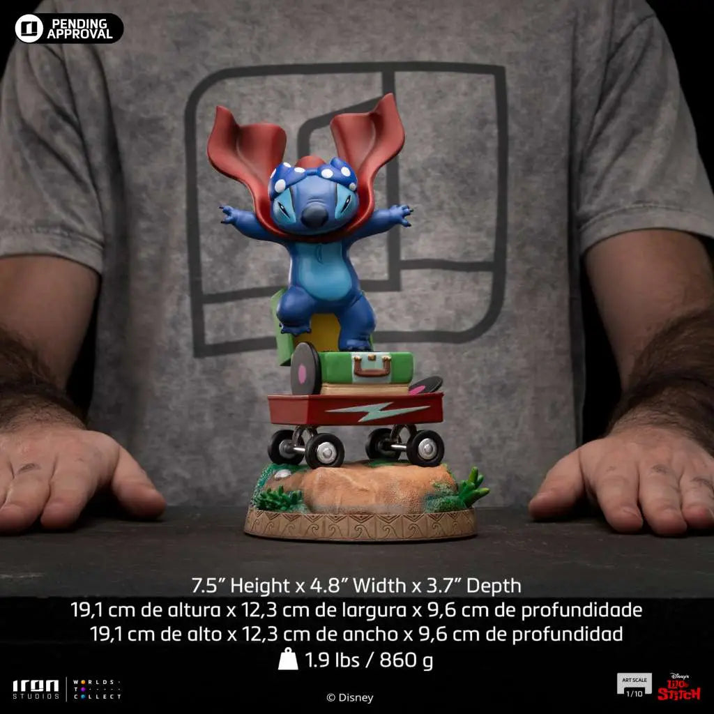 Lilo & Stitch Estatua 1/10 Art Scale Stitch Laundry 19 cm