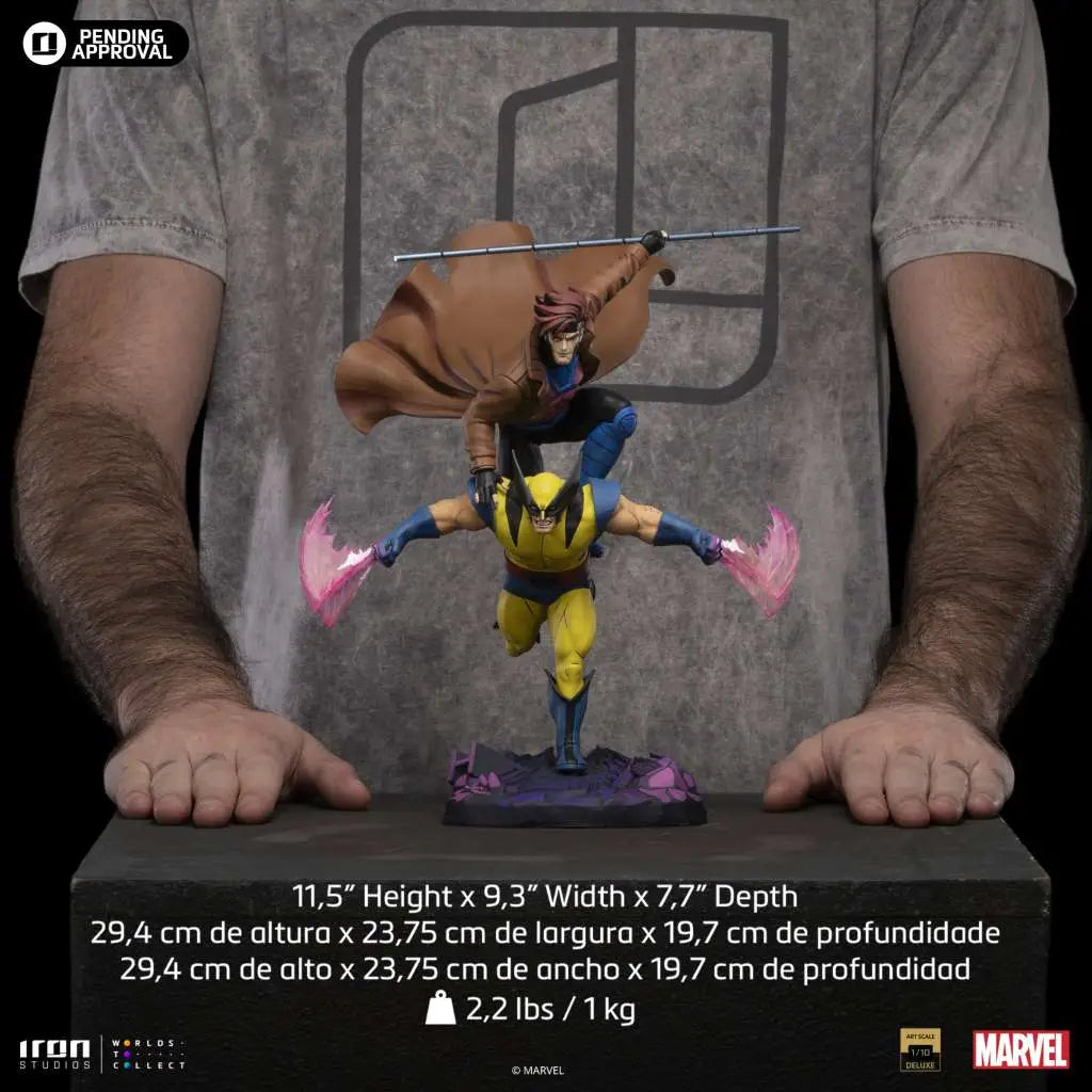 Marvel Estatua 1/10 Deluxe Art Scale X-Men´97 Gambit & Wolverine 29 cm