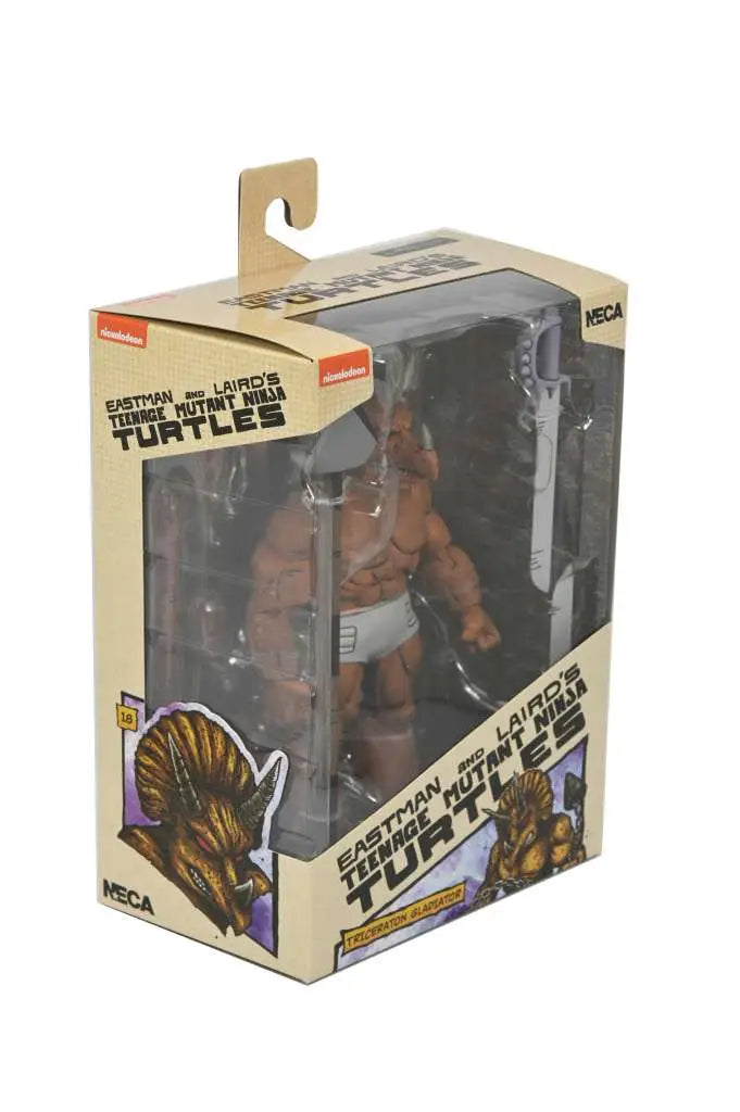 Figura neca teenage mutant ninja turtles mirage comics triceraton gladiator scale action 18cm