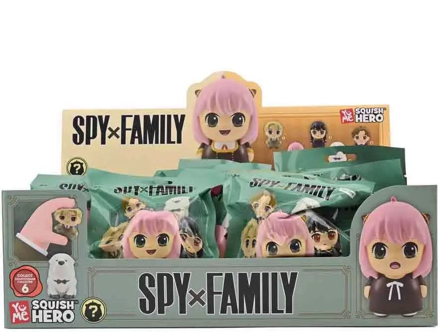 SPY X FAMILY - ESPONJOSO ESPREMEDOR - SACOS SURPRESA EXPOSITOR DE BALCÃO (12 UNIDADES)