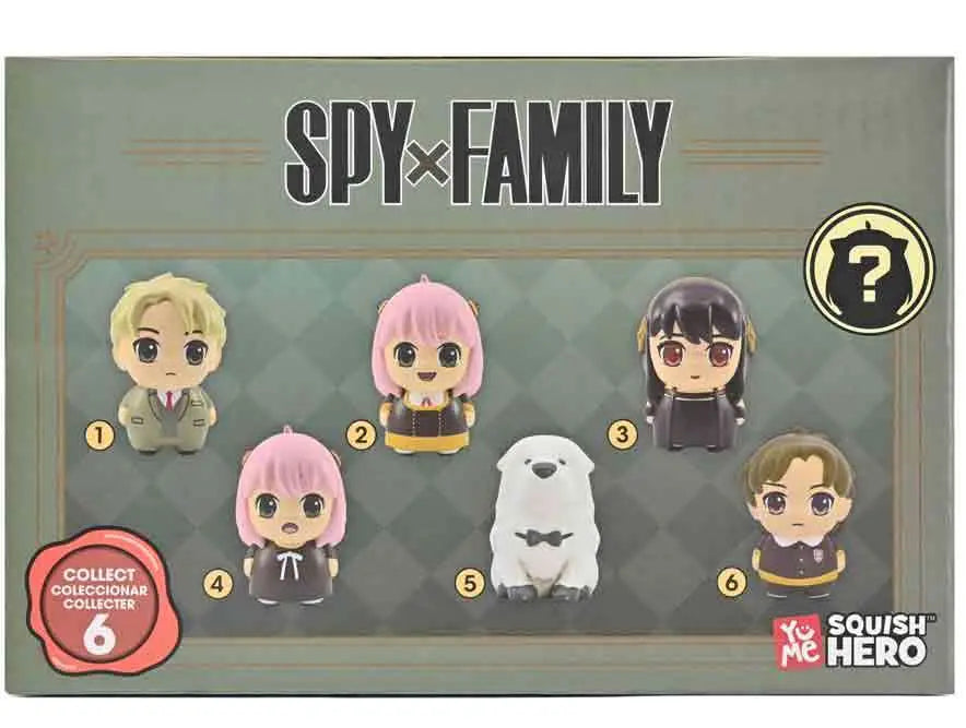 SPY X FAMILY - ESPONJOSO ESPREMEDOR - SACOS SURPRESA EXPOSITOR DE BALCÃO (12 UNIDADES)