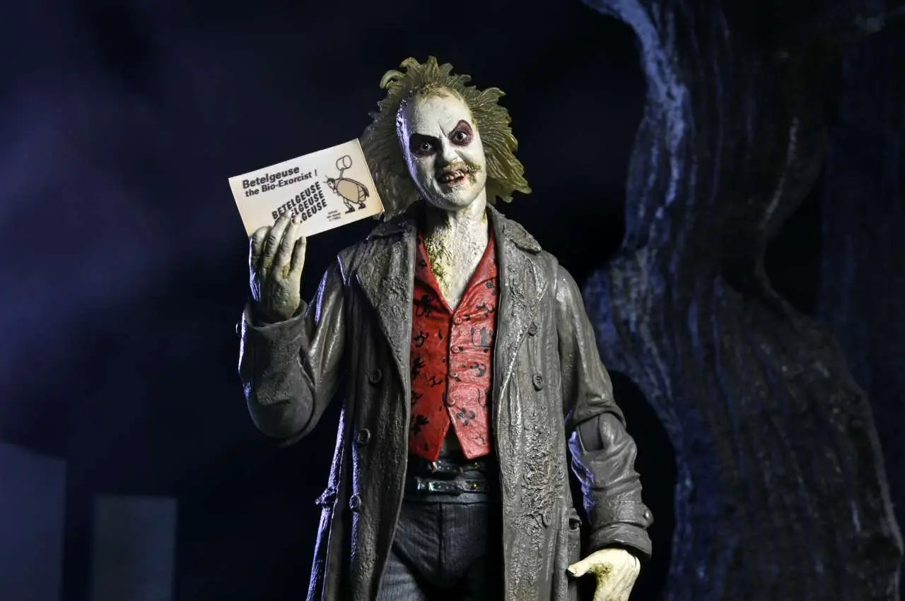 Ultimate beetlejuice tour guide the bio - exorcist scale action fig. 18 cm beetlejuice 1988
