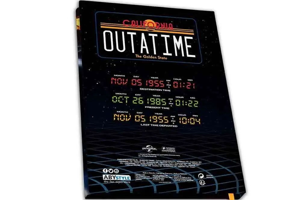 BACK TO THE FUTURE DELOREAN A5 Libreta