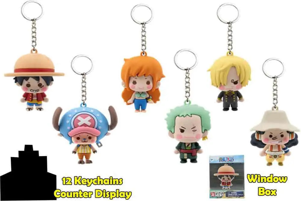 ONE PIECE - POCKET HERO - Porta-chaves EXPOSITOR (12) Frikytopia