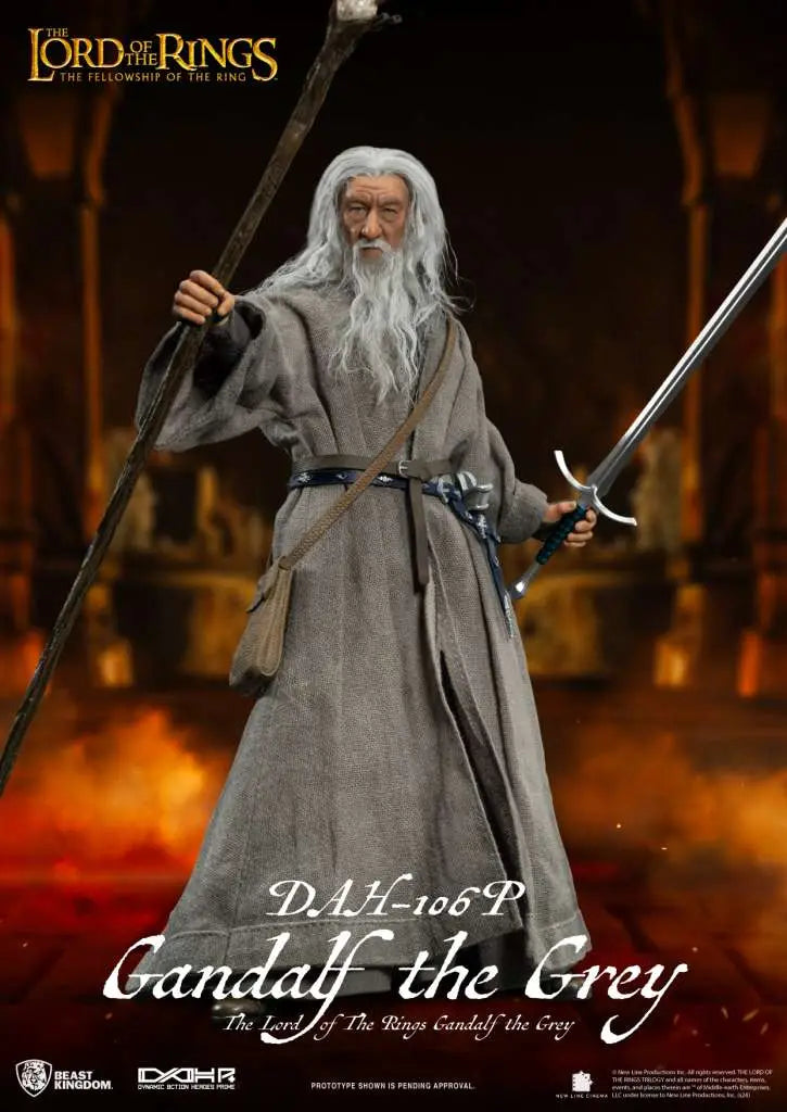 El Señor de los Anillos Figura Dynamic 8ction Heroes 1/9 Gandalf the Grey 21 cm