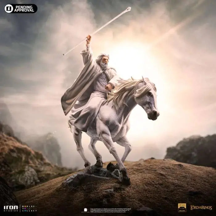 LORD OF THE Anillo GANDALF THE WHITE ON SHADOWFAX CCXP EXCLUSIVE 1/10  Estatua Frikytopia