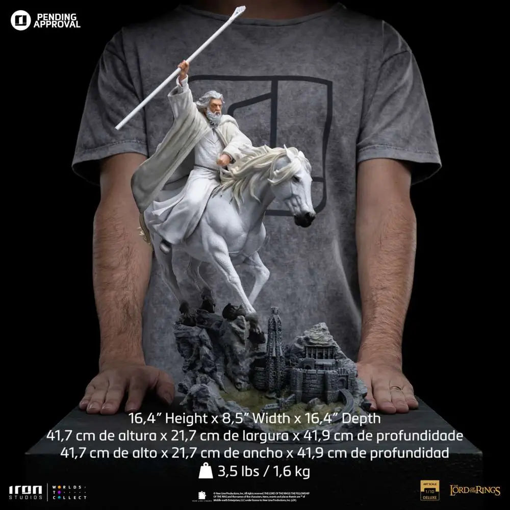 LORD OF THE Anillo GANDALF THE WHITE ON SHADOWFAX CCXP EXCLUSIVE 1/10  Estatua