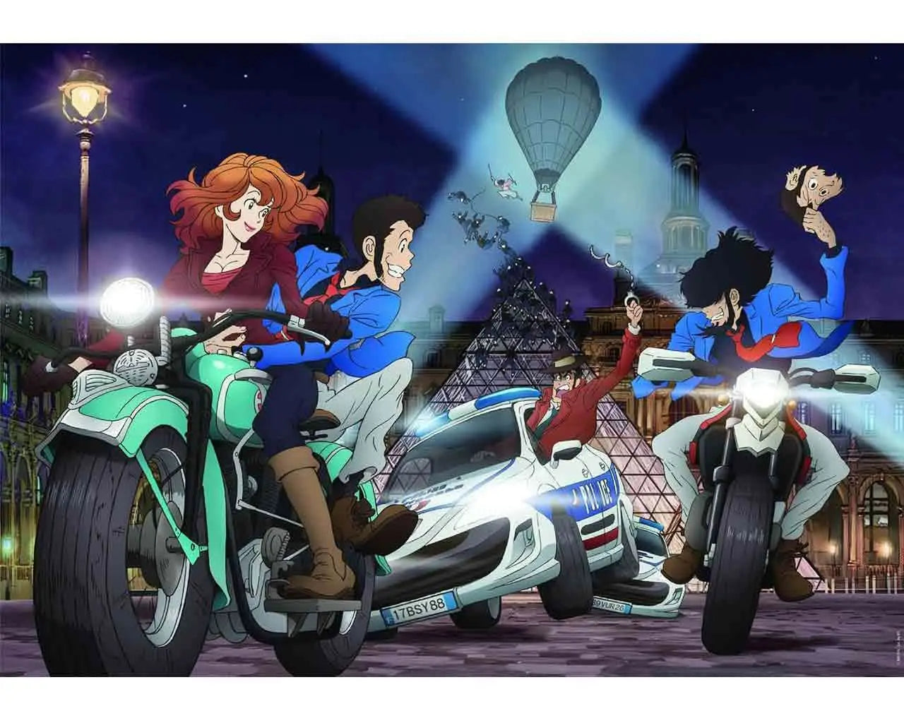 ANIME Puzle COLLECTION - LUPIN THE 3RD - CHASE - JIGSAW Puzle 1000 PCS