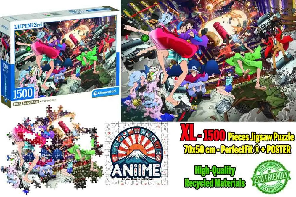 ANIME Puzle COLLECTION - LUPIN THE 3RD - EXPLOSION - JIGSAW Puzle 1500 PCS