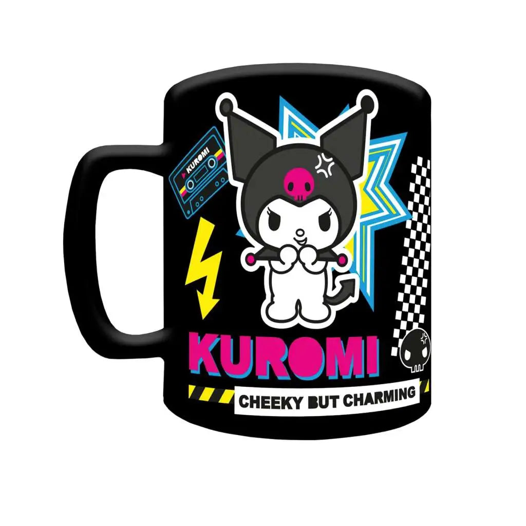 Taza funda de peluche Kuromi Hello Kitty 440ml