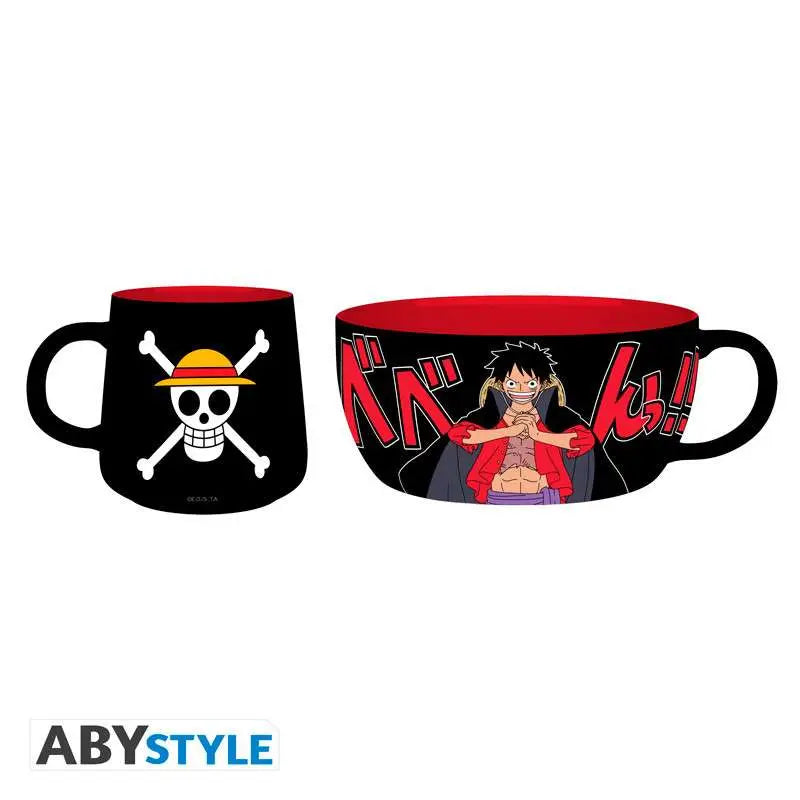 ONE PIECE LUFFY BREAKFAST SET Taza & BOWL