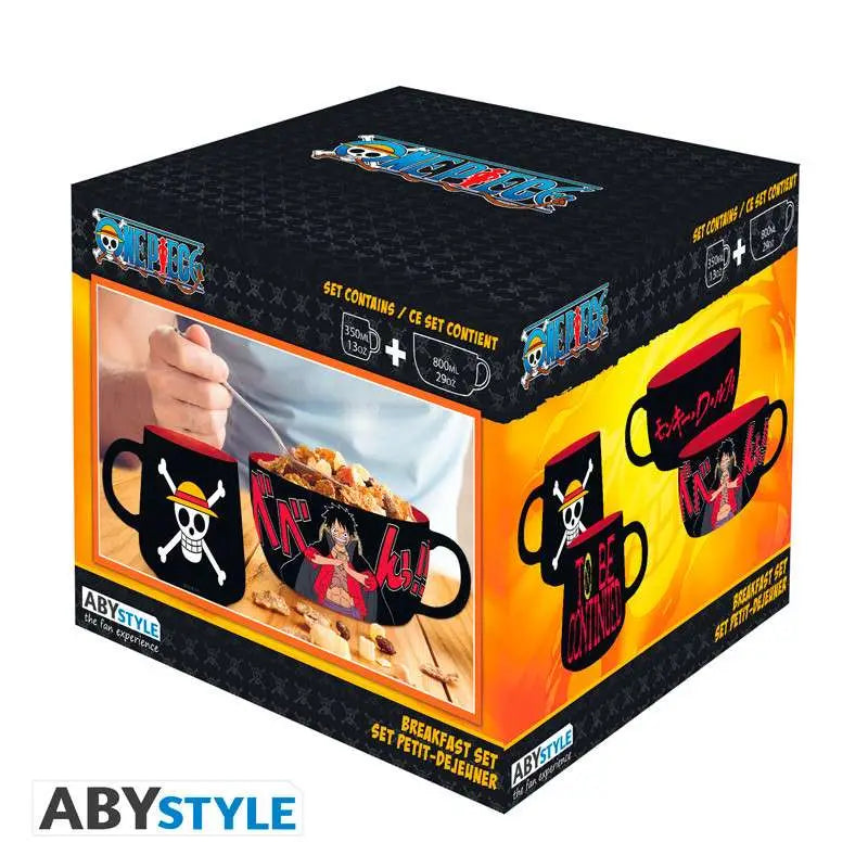 ONE PIECE LUFFY BREAKFAST SET Taza & BOWL
