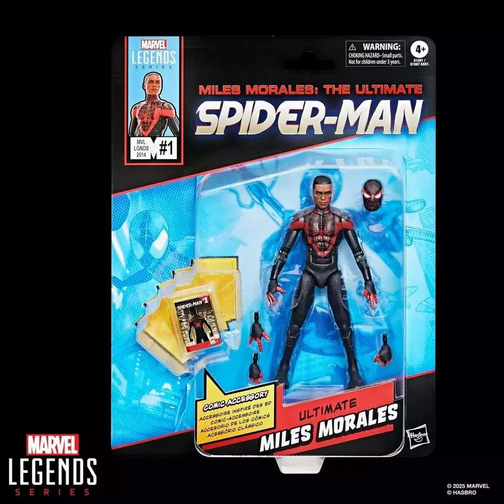 Figura hasbro marvel legends miles morales: the ultimate spider - man mini comics ultimate miles