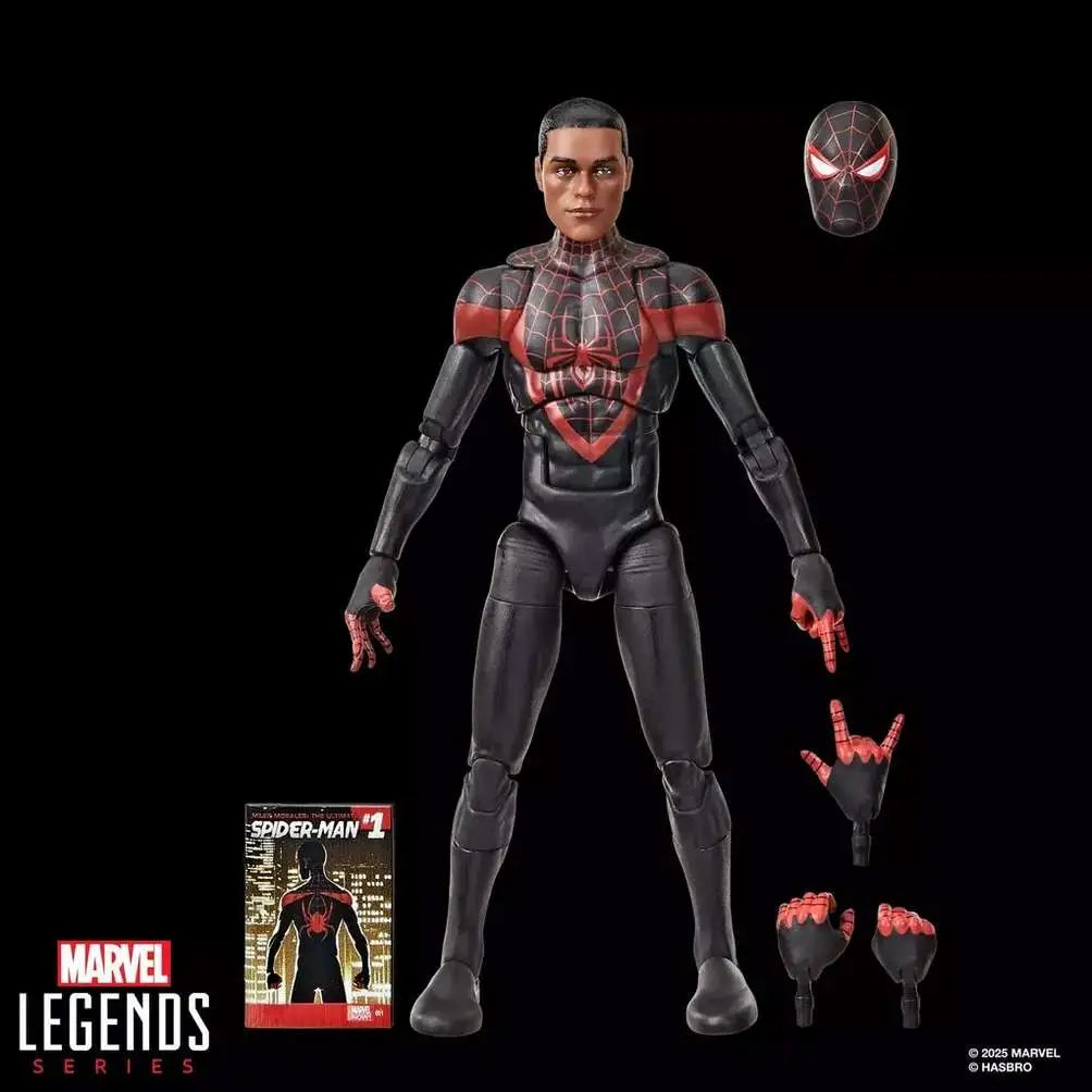 Figura hasbro marvel legends miles morales: the ultimate spider - man mini comics ultimate miles