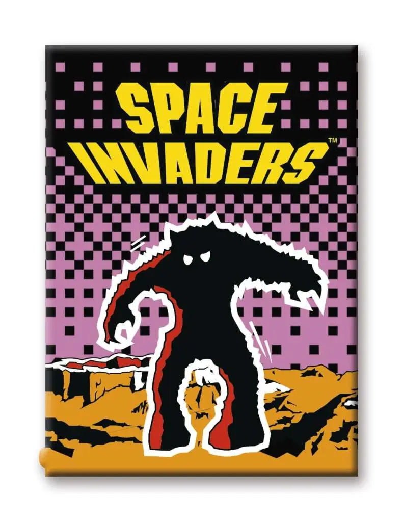 SPACE INVADERS MOON FLAT Imán