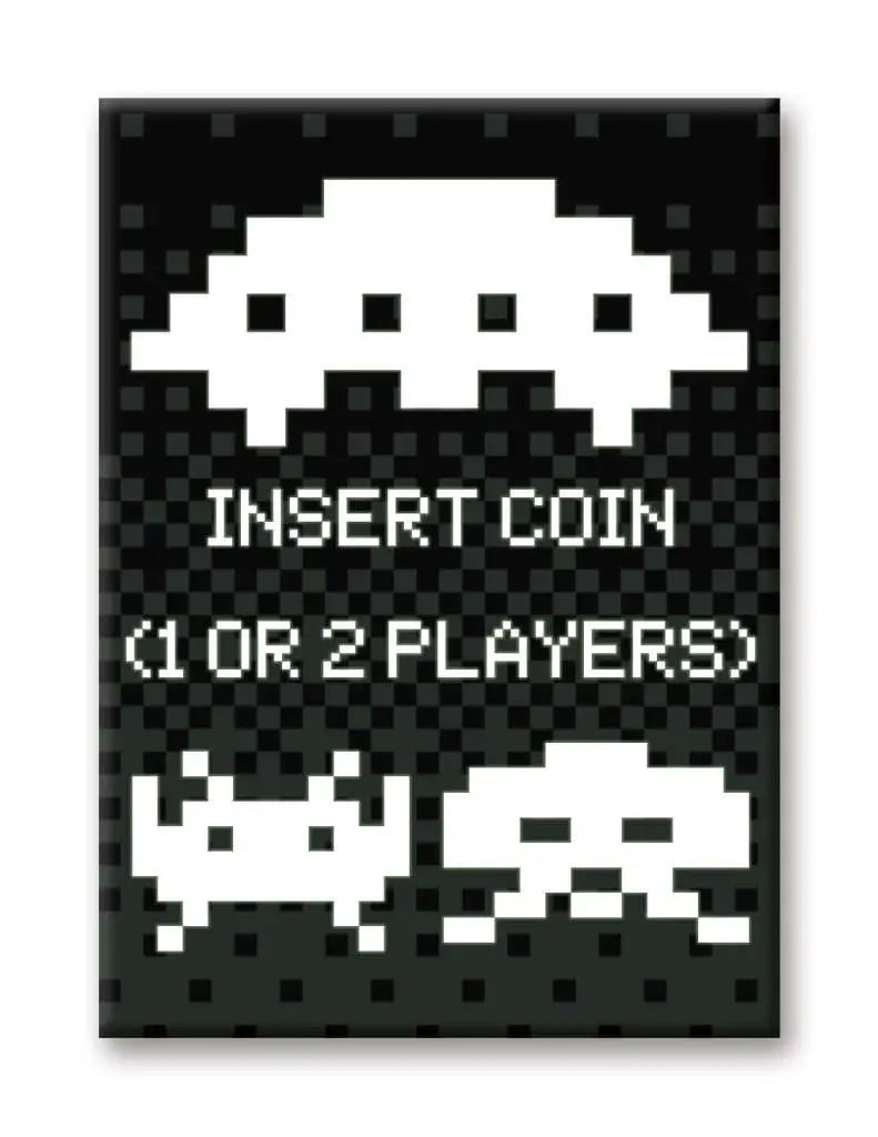 SPACE INVADERS INSERT COIN FLAT Imán