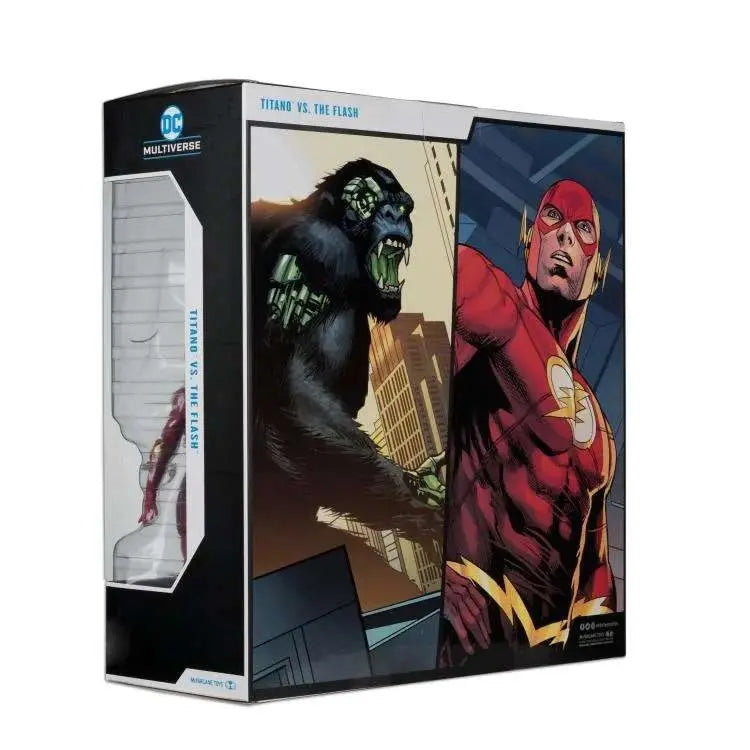 DC Multiverse Pack de 2 Figuras Flash vs. Titano 18 cm