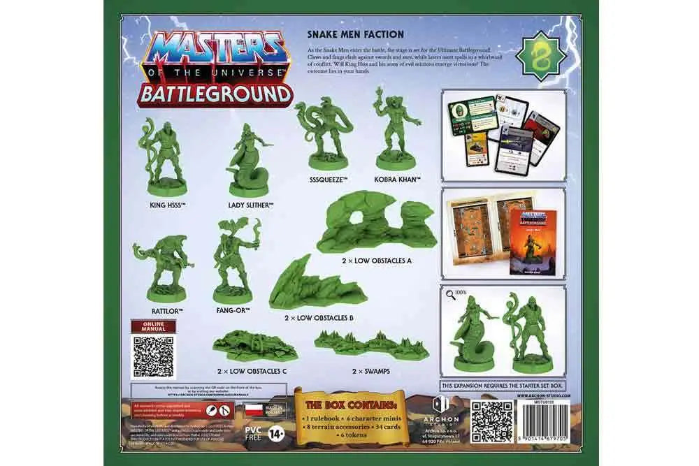Masters of the Universe: Battleground Juego de Miniaturas Wave 8: Snake Men Faction *Edición Italiano*
