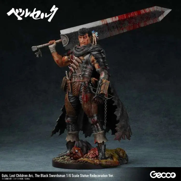 Berserk Estatua 1/6 Guts Lost Children Arc The Black Swordsman Redecoration Ver. 38 cm