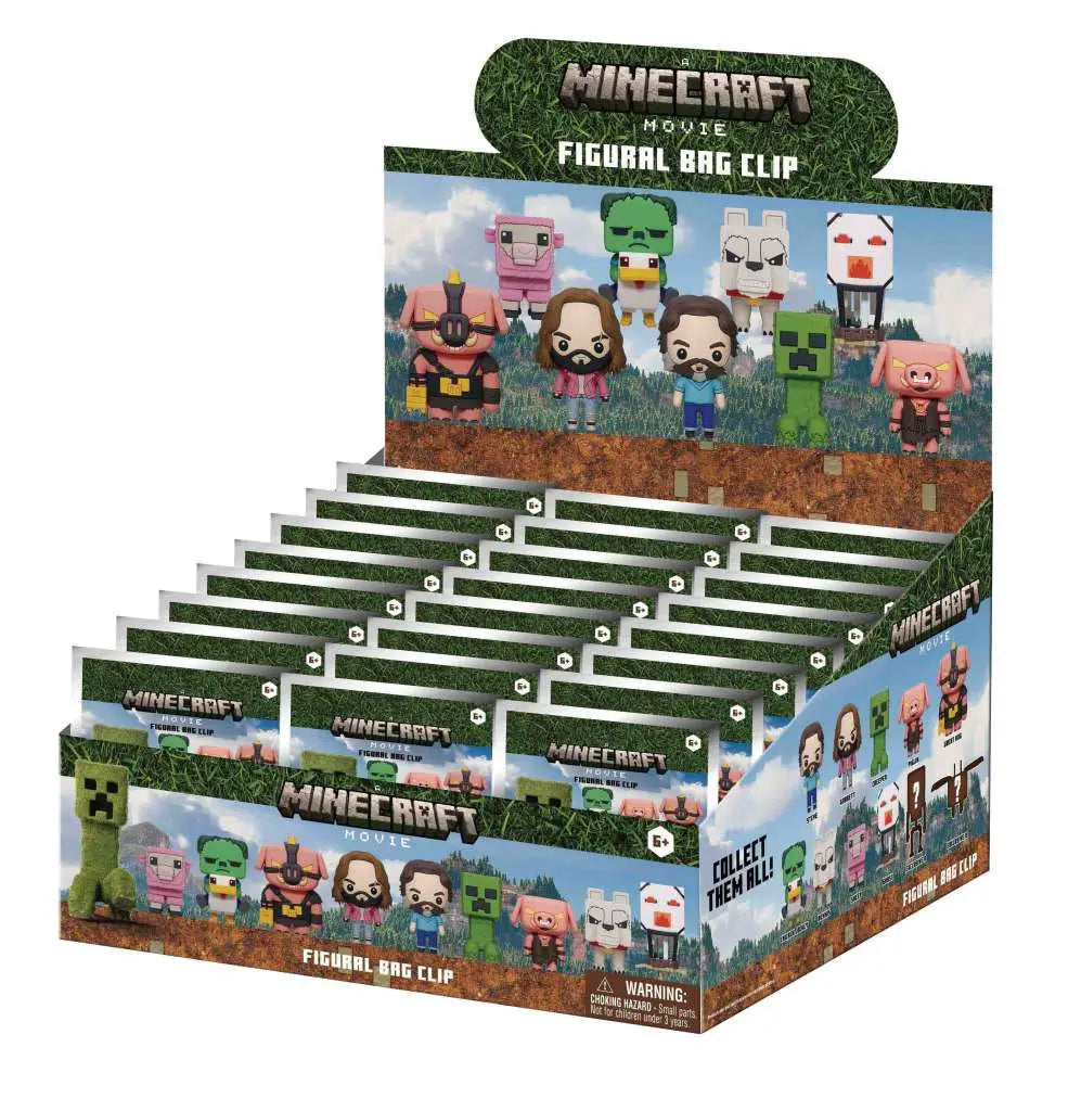 MINECRAFT MOVIE S.1 3D Bolsa CLIP BLIND Caja DISPLAY (24) Frikytopia