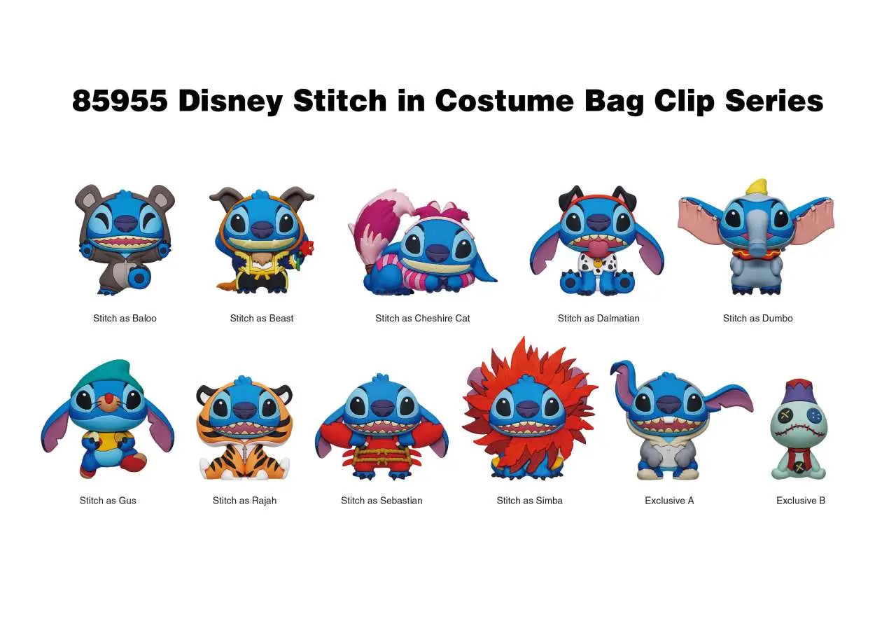 DISNEY STITCH IN COSTUME 3D Bolsa CLIP Caja DISPLAY (24)
