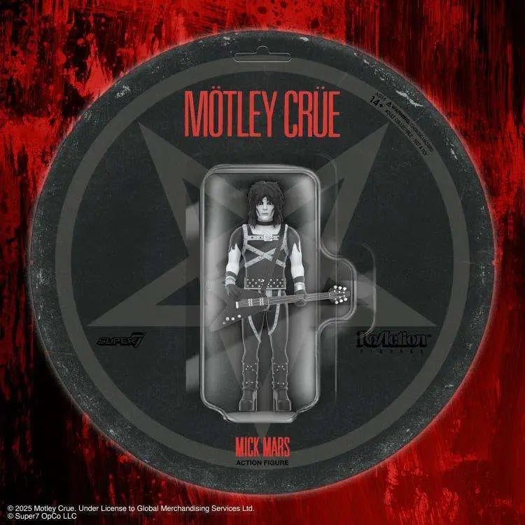 MOTLEY CRUE REACTION MICK MARS SHOUT AT THE DEVIL B&W Figura