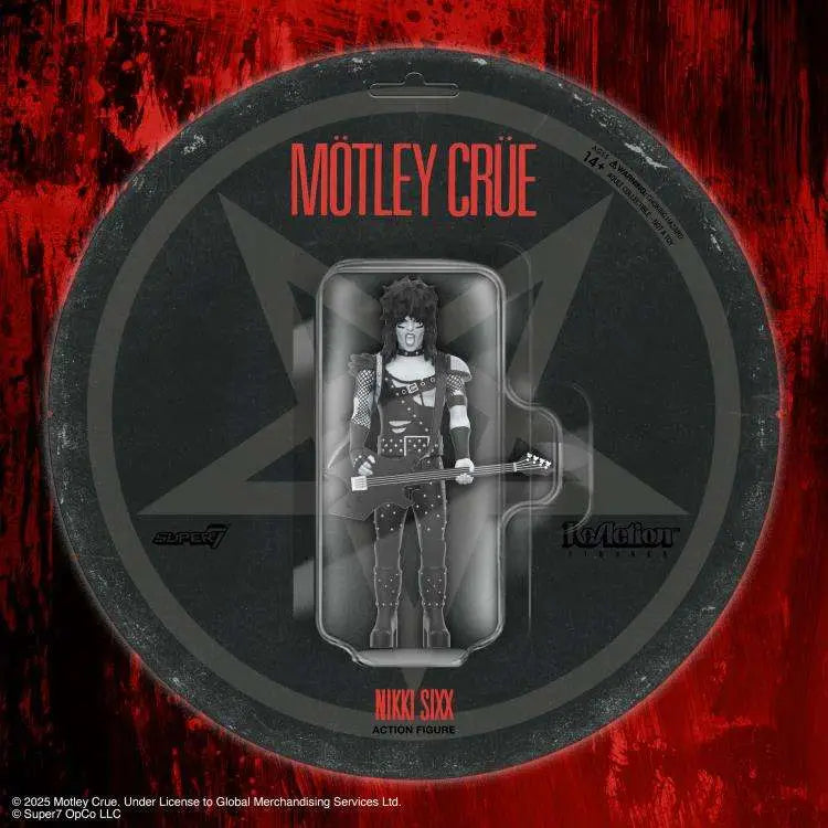 MOTLEY CRUE REACTION NIKKI SIXX SHOUT AT THE DEVIL B&W Figura