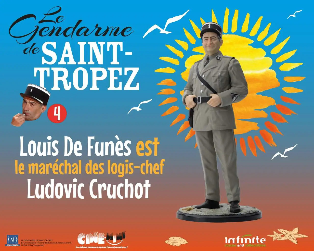 LE GENDARME DE SAINT-TROPEZ #4 LOUIS DE FUNES EST LE MARECHAL DES LOGIS-CHEF LUDOVIC CRUCHOT Figura
