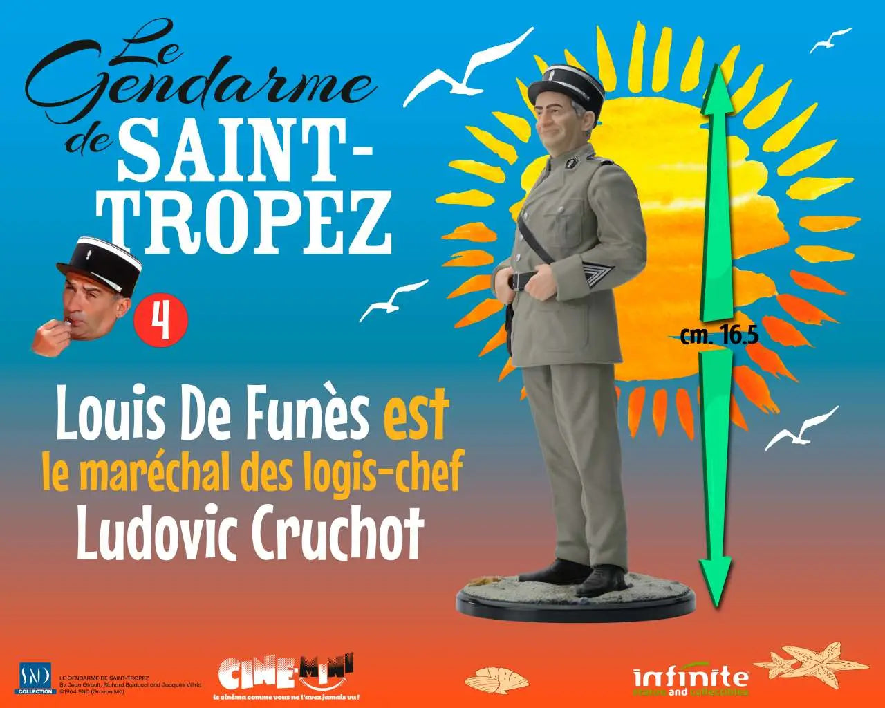 LE GENDARME DE SAINT-TROPEZ #4 LOUIS DE FUNES EST LE MARECHAL DES LOGIS-CHEF LUDOVIC CRUCHOT Figura