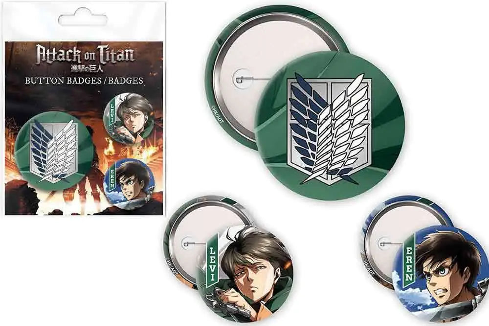 ATTACK ON TITAN EREN LEVI Chapa PACK