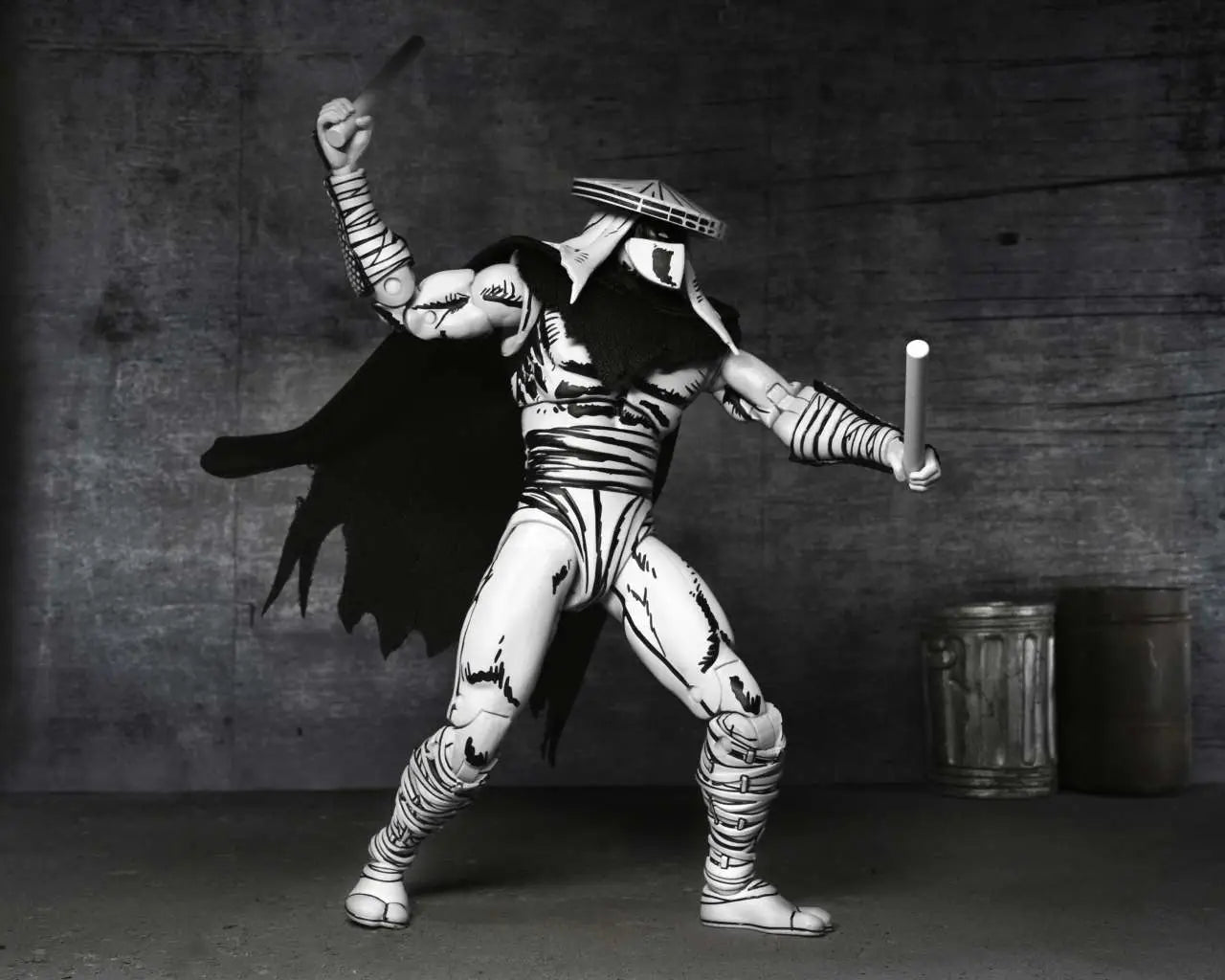 Teenage Mutant Ninja Turtles Figura Foot Assassin Black and White 18 cm