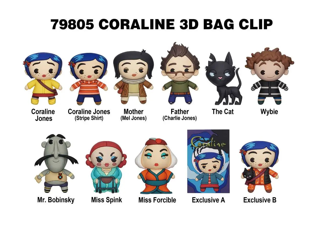 CORALINE SERIES1 Bolsa CLIP BLIND Caja DISPLAY (24)