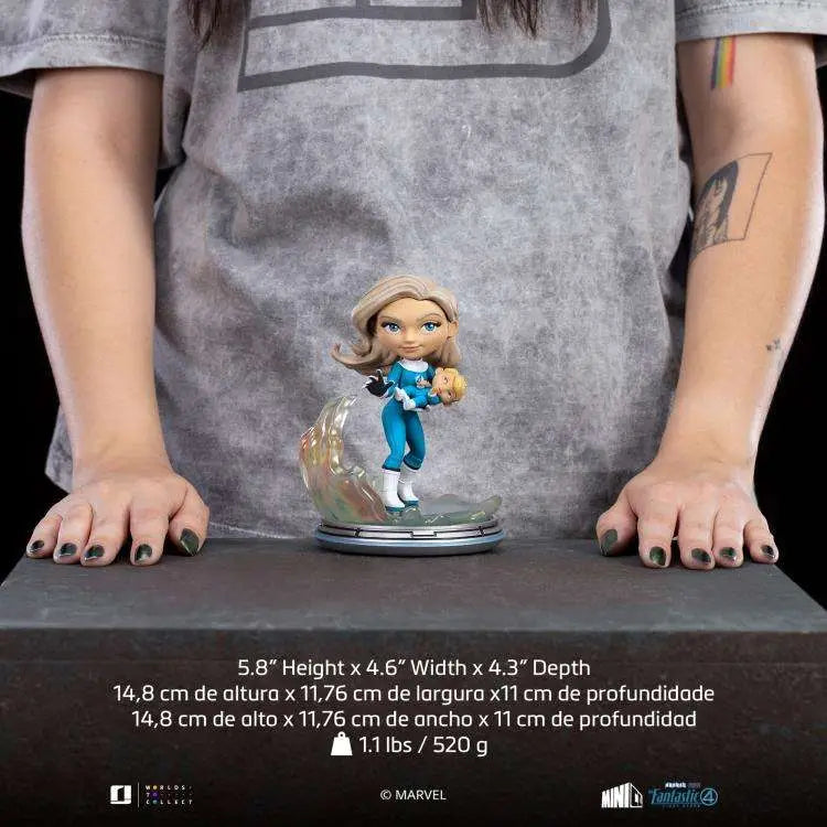 Fantastic Four Minifigura Mini Co. PVC Invisible Woman and Franklin 15 cm