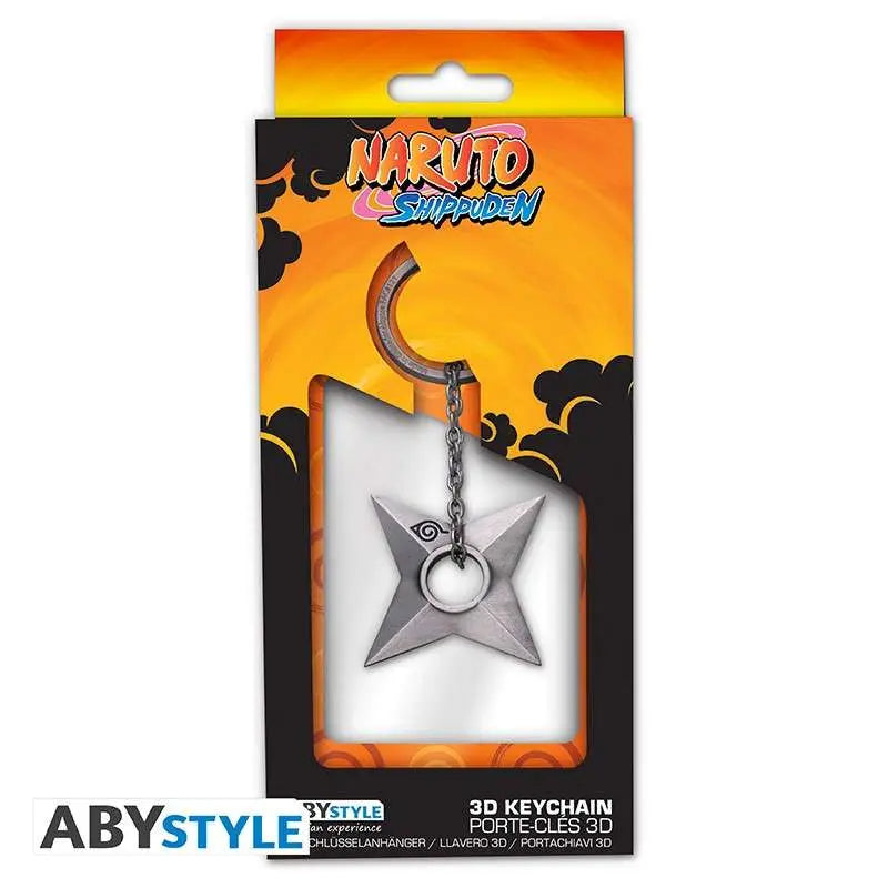 NARUTO SHIPPUDEN SHURIKEN KONOHA 3D Llavero