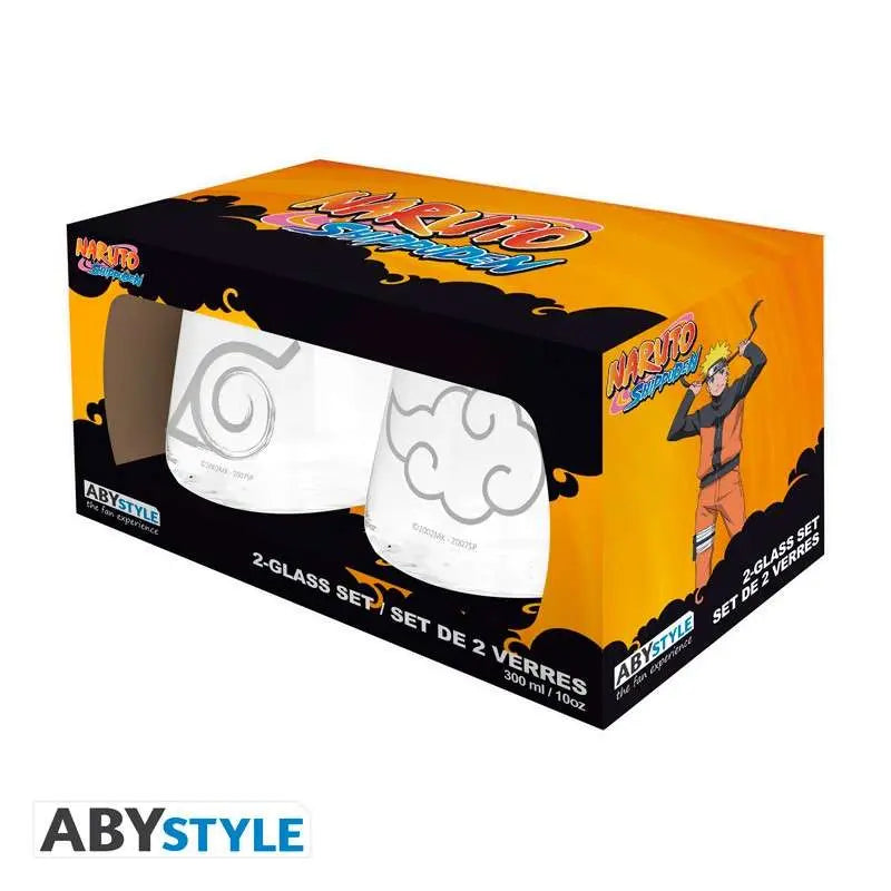 NARUTO SHIPPUDEN KONOHA & AKATSUKI GIFT SET Vaso