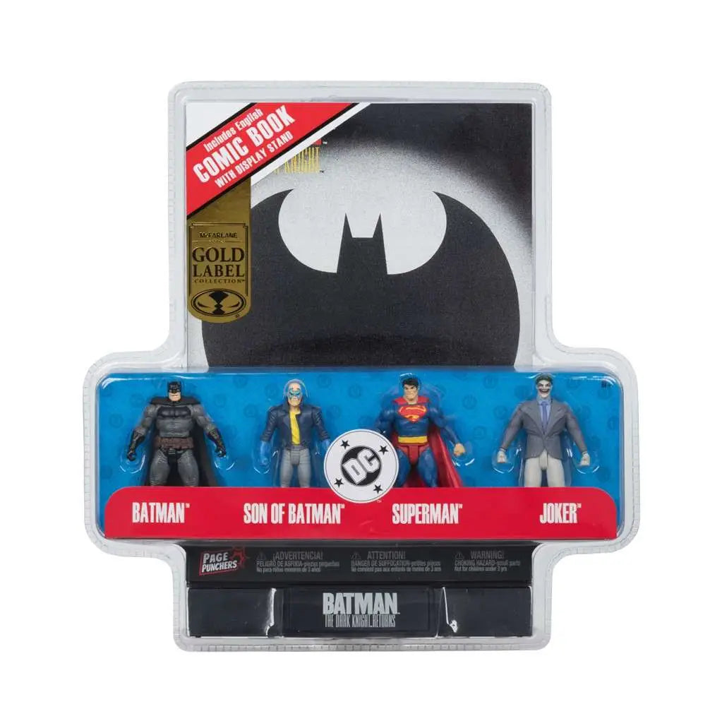 DC Direct Page Punchers Pack de 4 Figuras Batman & Son of Batman & Superman & Joker 7 cm