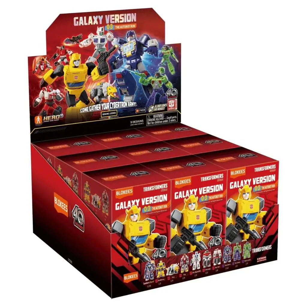 TRANSFORMERS THE AUTOBOT RUN GALAXY VERSION 03 MODEL KIT BLIND Caixa SET (9) Frikytopia