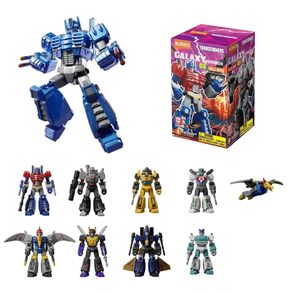 TRANSFORMERS PARALLEL UNIVERSE GALAXY VERSION 06 MODEL KIT BLIND Caja SET (9)