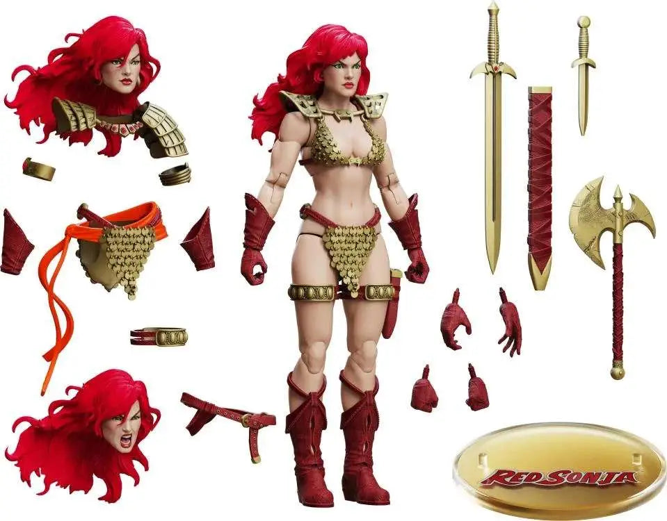 RED SONJA LIMITED GOLD AND RED EPIC HACKS Figura