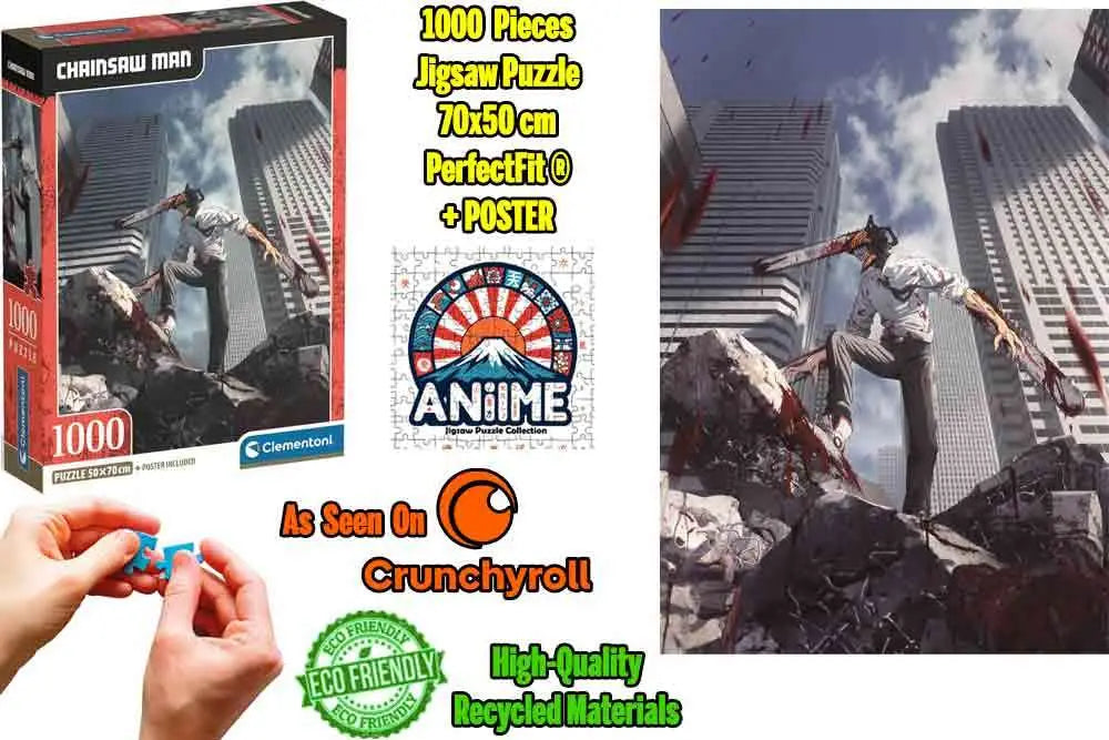 ANIME Puzle COLLECTION - CHAINSAW MAN: SKYSCRAPER - JIGSAW Puzle 1000 PCS Frikytopia