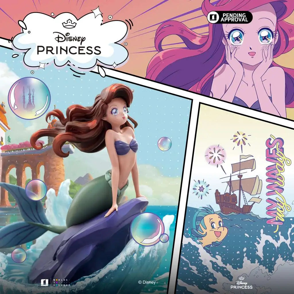 Disney Estatua Anime Princess Scale La sirenita Ariel 15 cm