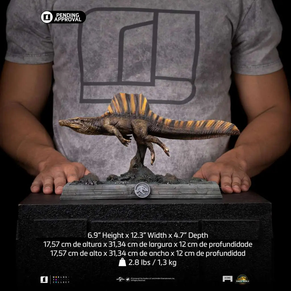 Jurassic World Icons Estatua Spinosaurus 18 cm