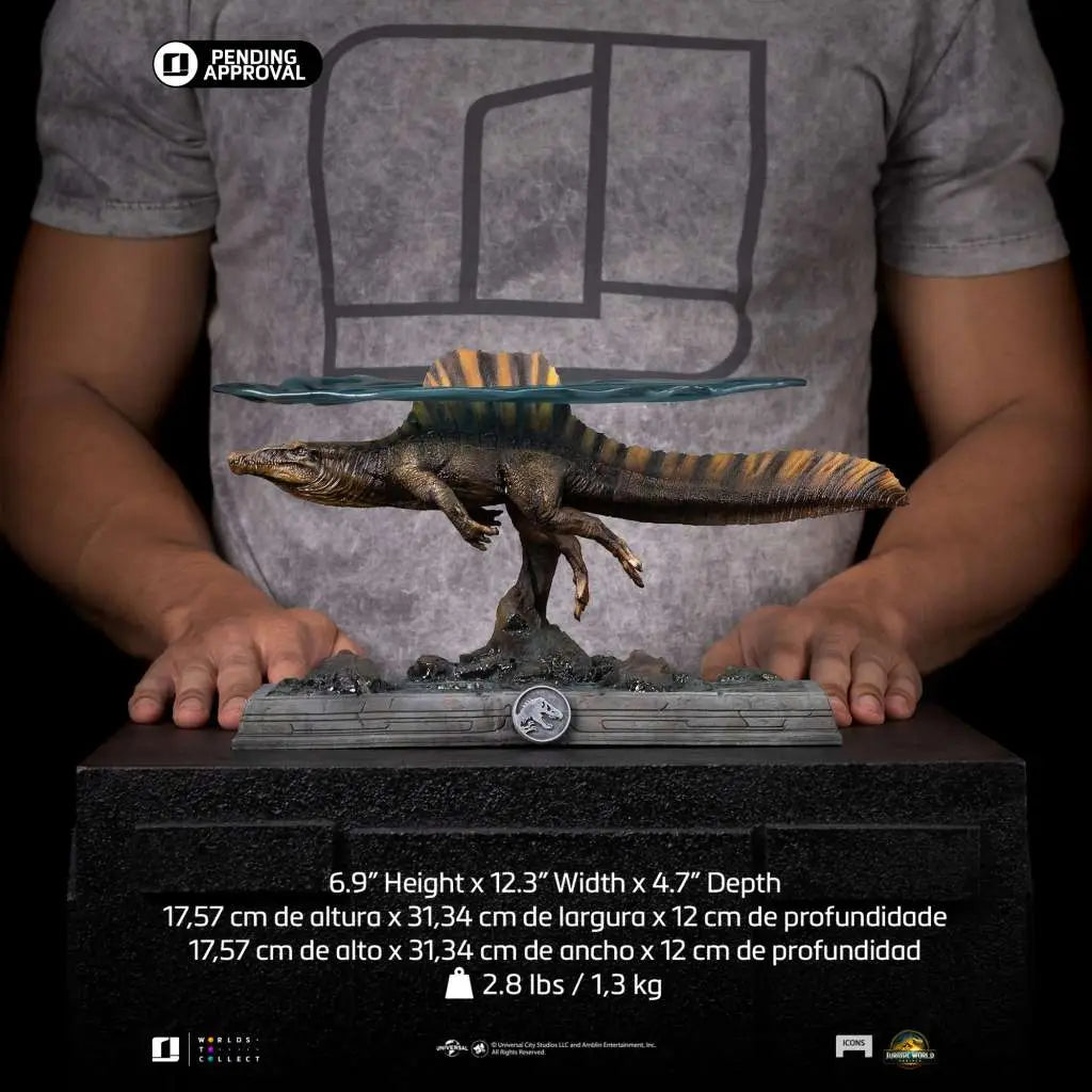 Jurassic World Icons Estatua Spinosaurus 18 cm