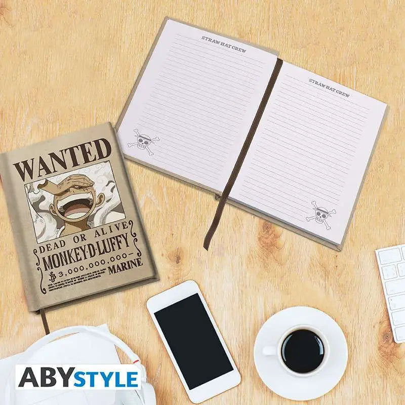 ONE PIECE WANTED LUFFY WANO Libreta A5