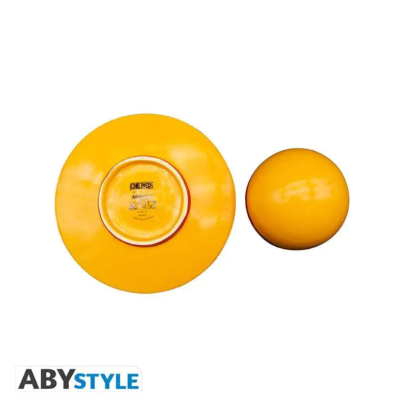 Set cuenco y platillo abystyle one piece sombrero de paja