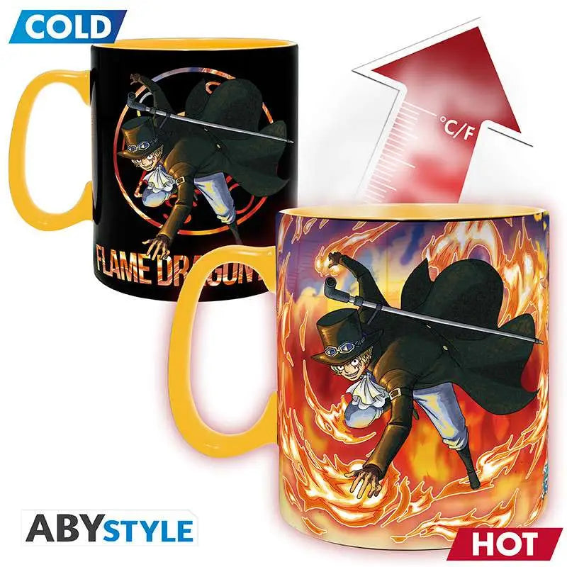 ONE PIECE LUFFY & SABO HEAT CHANGE Taza